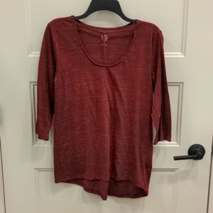 Maroon 3/4 Sleeve Top
